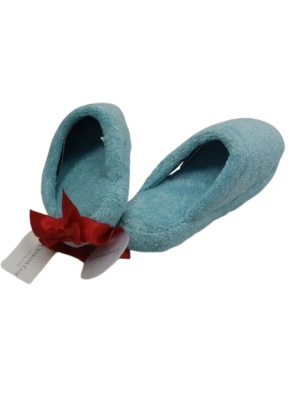 NWT Charter Club Intimates Light Blue Terry Cloth Furry Slides Slippers Gift Set